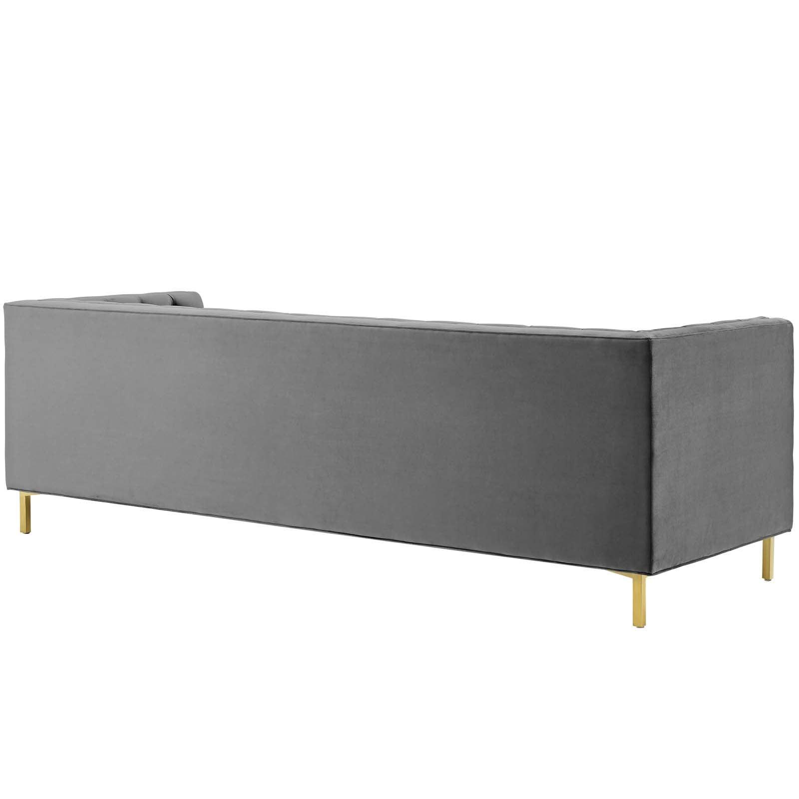 Modway Delight Tufted Button Performance Velvet Sofa FredCo