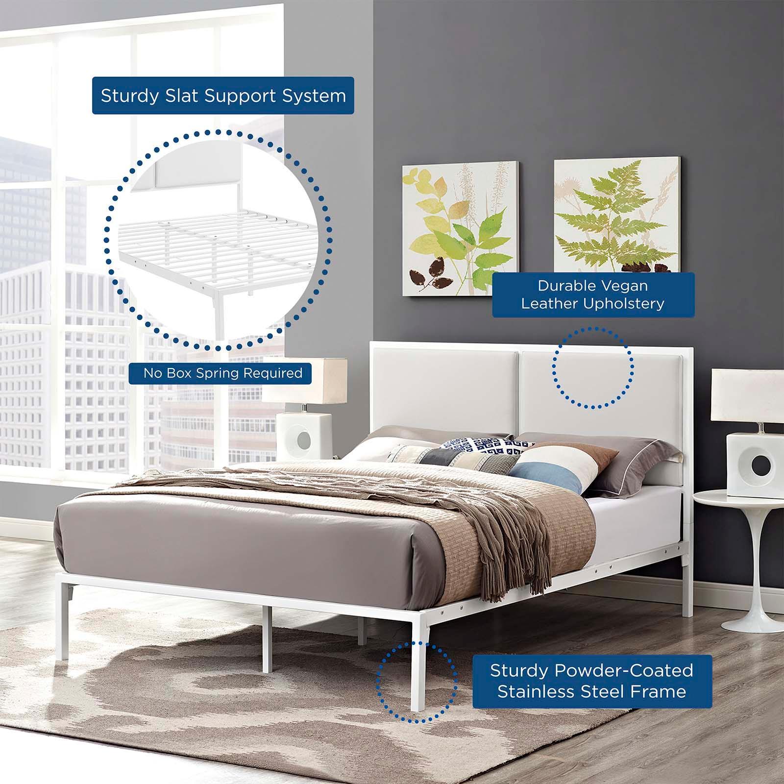 Modway Della King Vinyl Bed FredCo