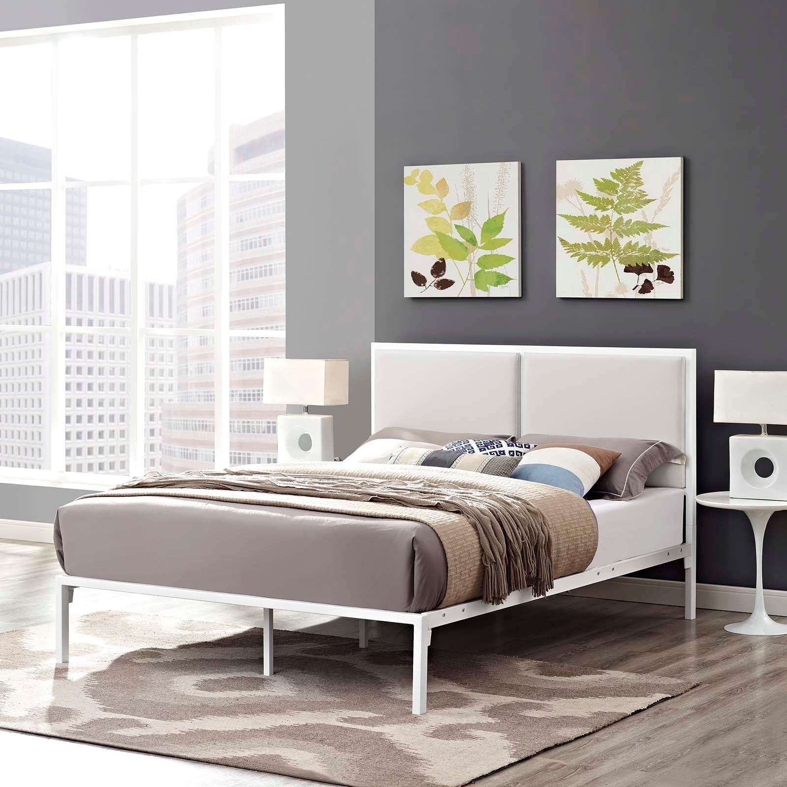 Modway Della King Vinyl Bed FredCo