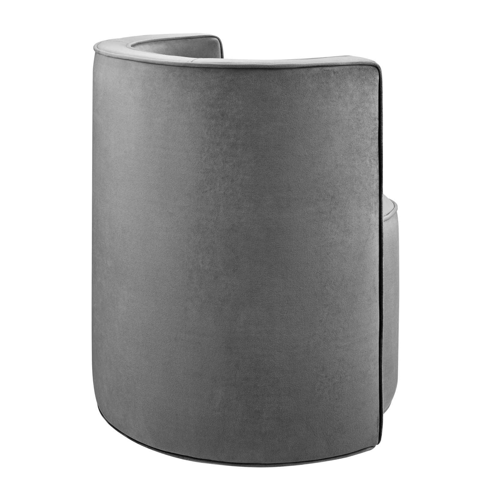 Modway Della Performance Velvet Fabric Swivel Chair FredCo