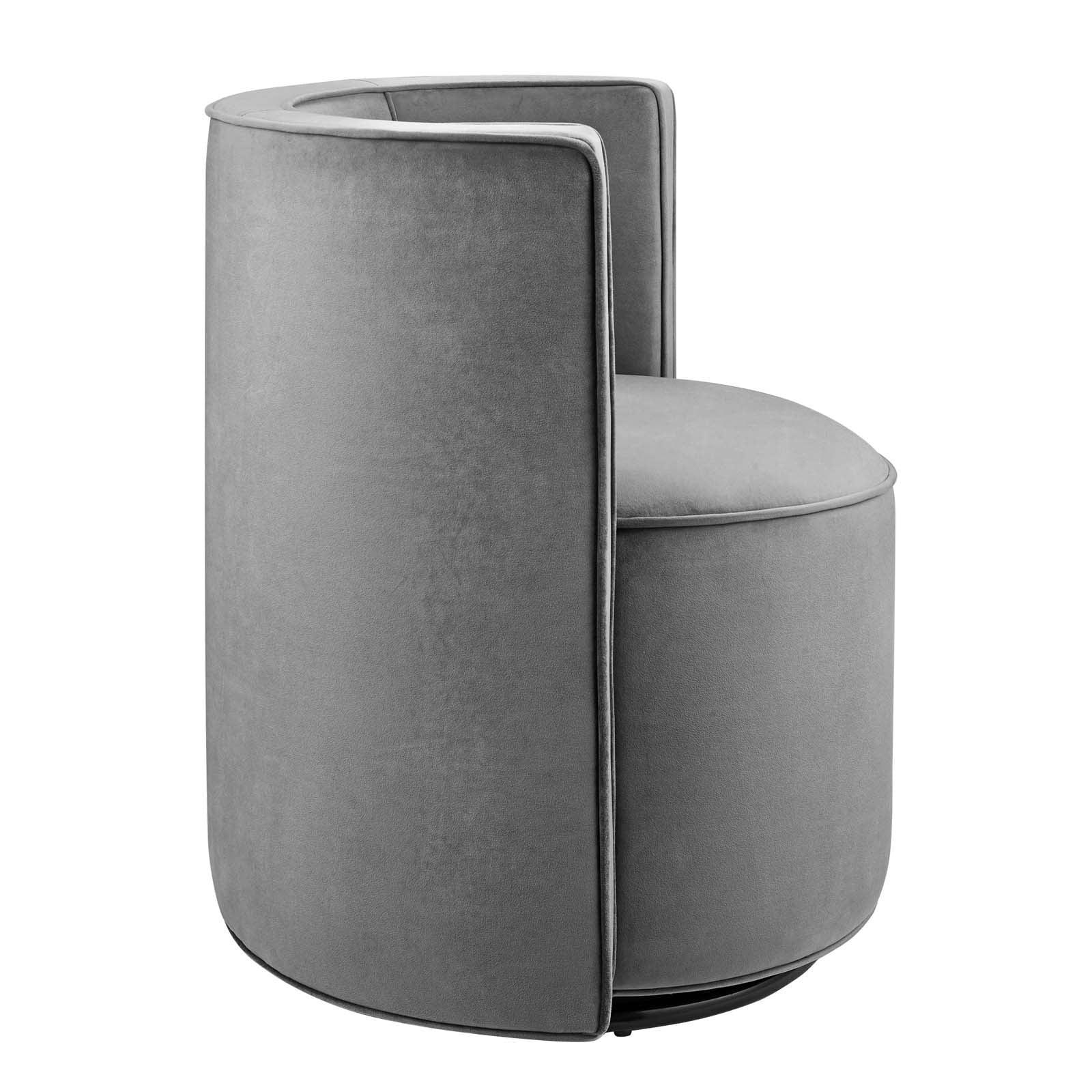 Modway Della Performance Velvet Fabric Swivel Chair FredCo