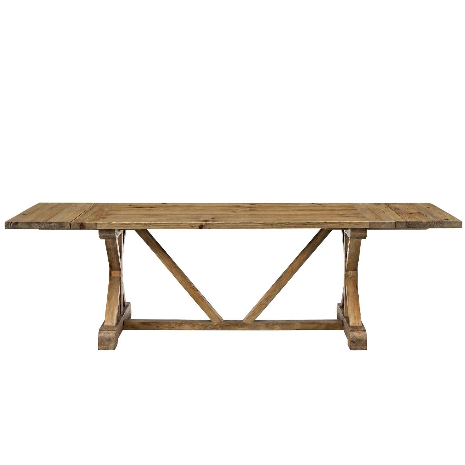 Modway Den Extendable Wood Dining Table FredCo