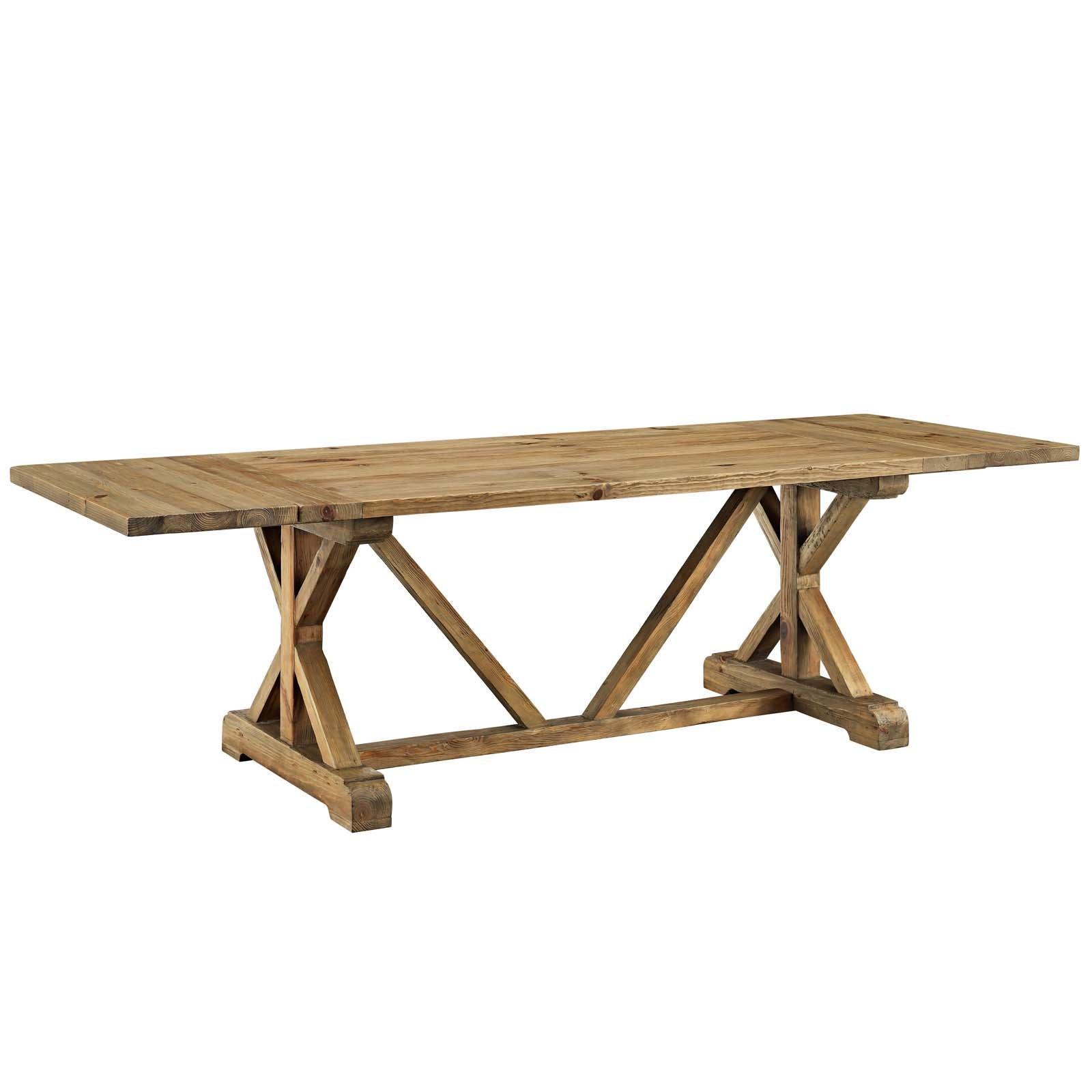 Modway Den Extendable Wood Dining Table FredCo
