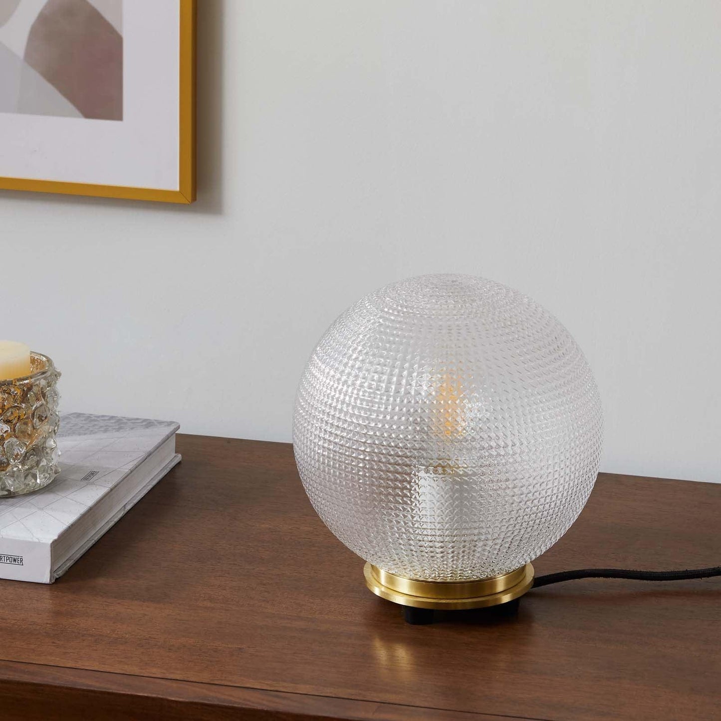 Modway Destiny Glass and Metal Table Lamp FredCo