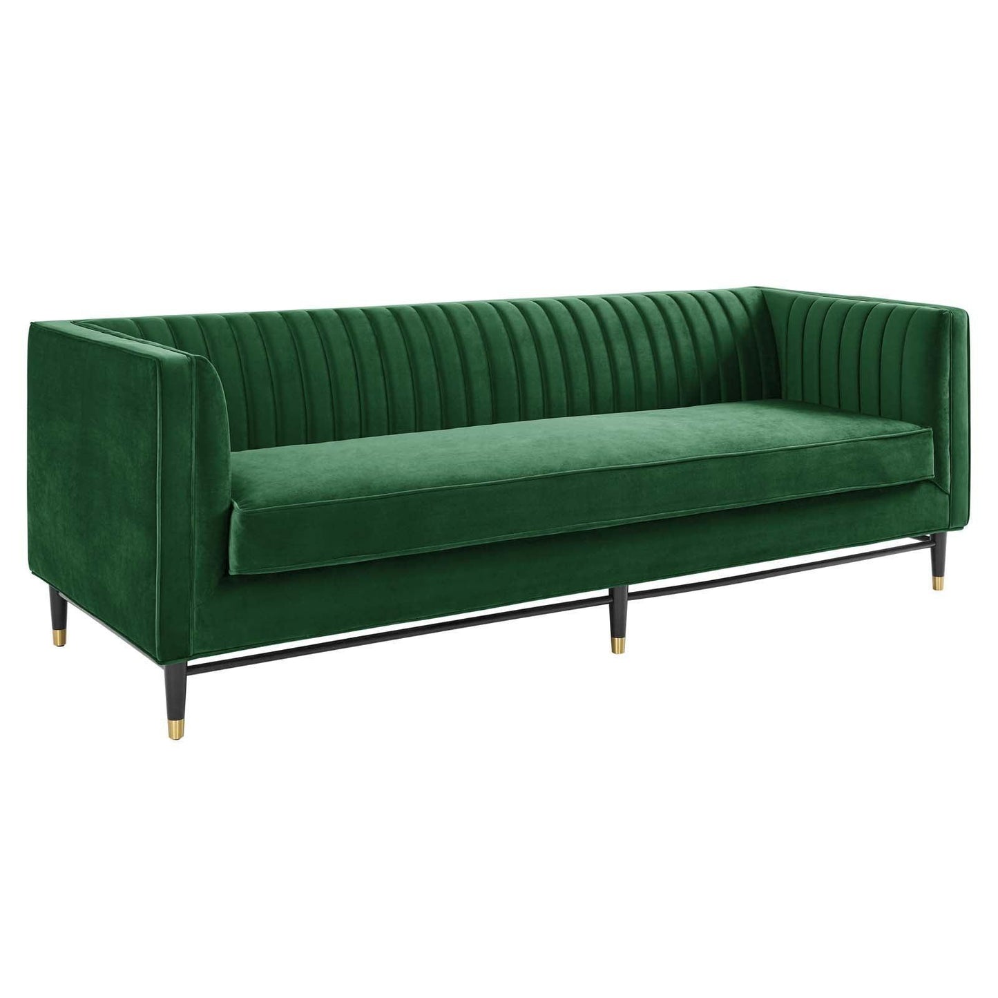 Modway Devote Channel Tufted Performance Velvet Sofa FredCo