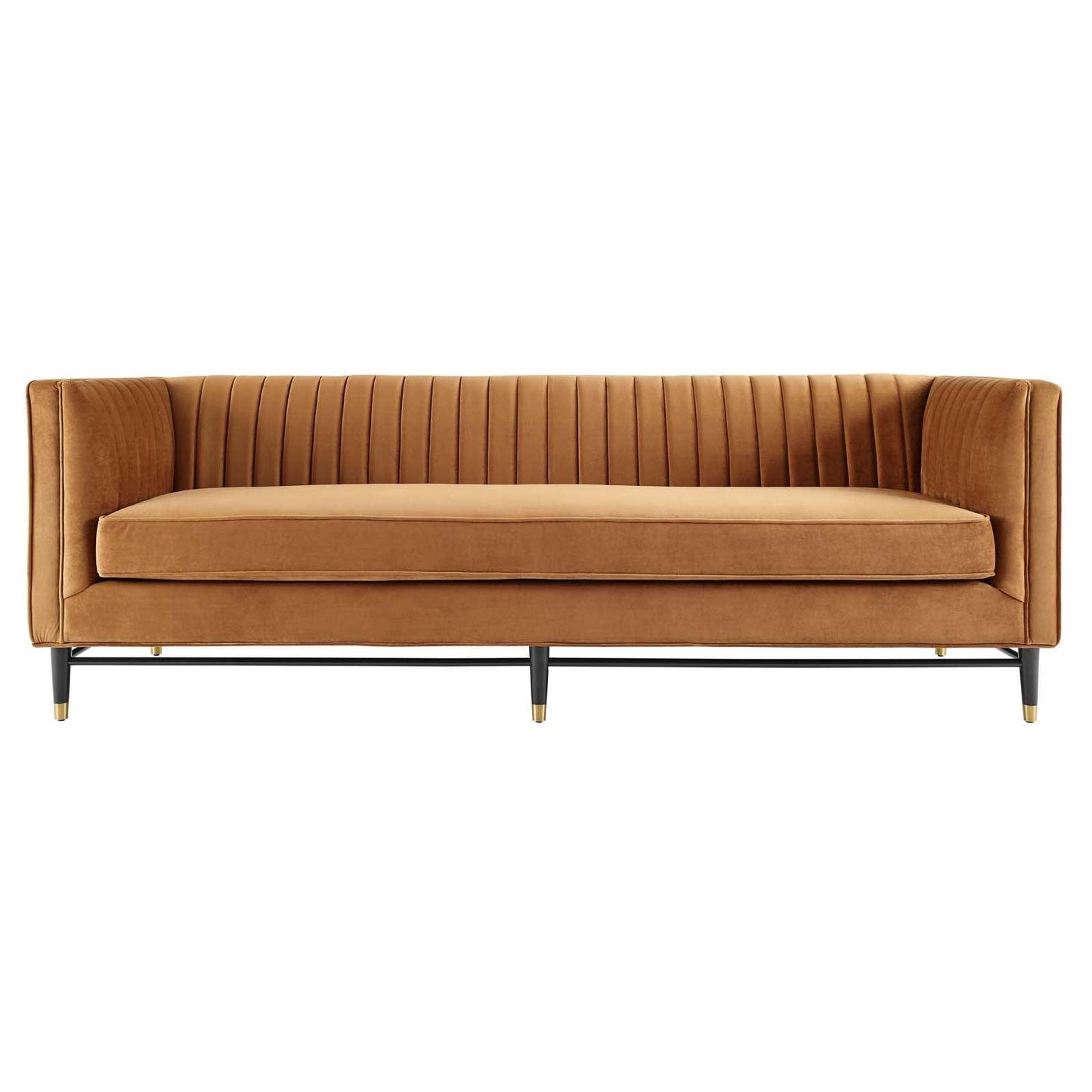 Modway Devote Channel Tufted Performance Velvet Sofa FredCo