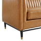 Modway Devote Channel Tufted Vegan Leather Loveseat FredCo