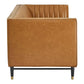 Modway Devote Channel Tufted Vegan Leather Loveseat FredCo