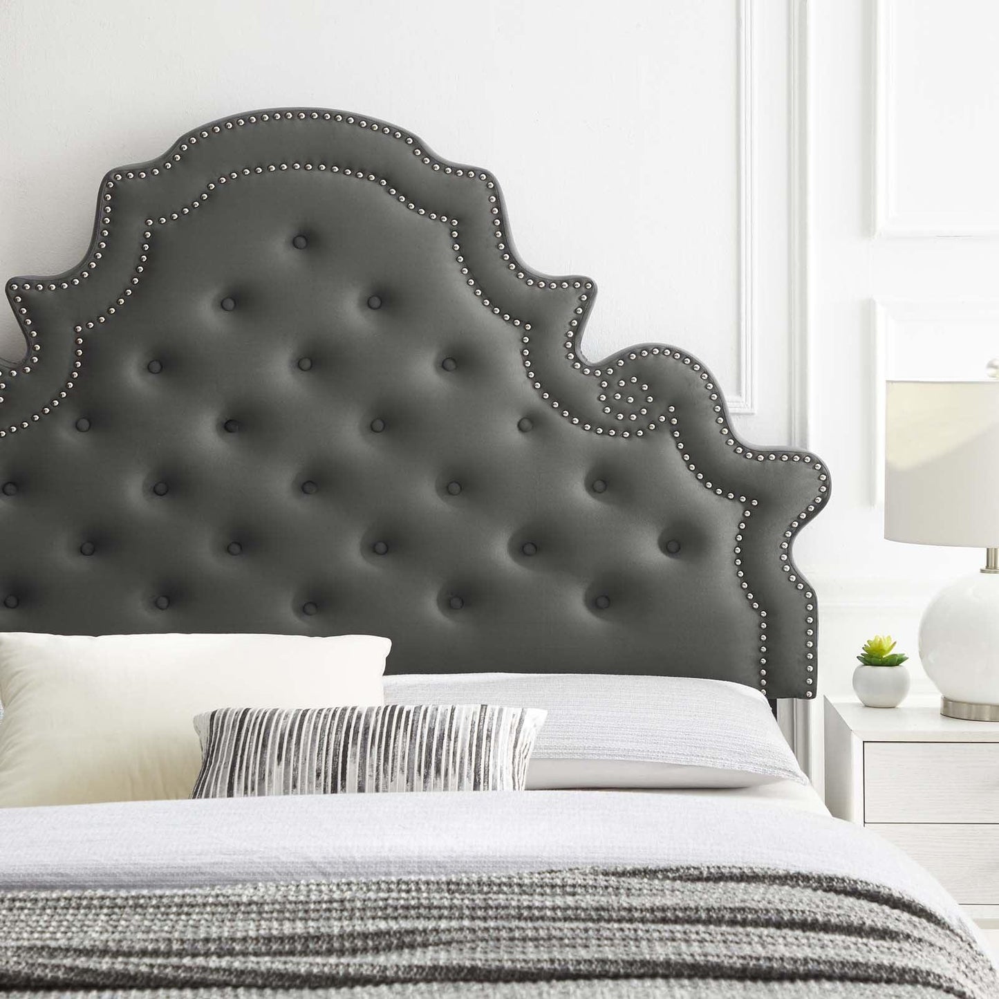 Modway Diana Tufted Performance Velvet Twin Headboard FredCo