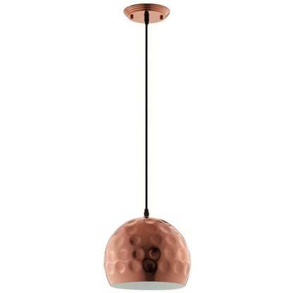 Modway Dimple 10" Half-Sphere Rose Gold Pendant Light FredCo