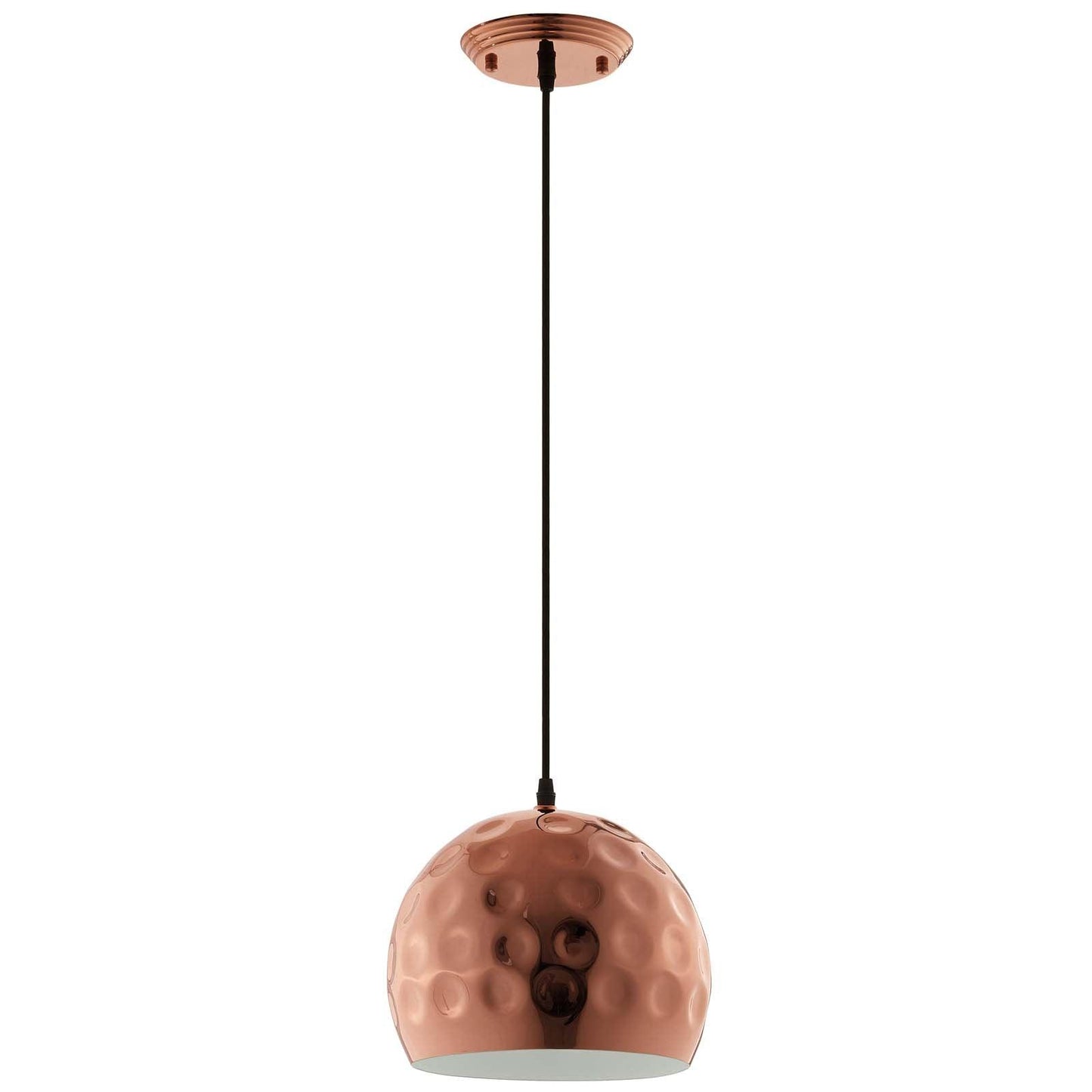 Modway Dimple 10" Half-Sphere Rose Gold Pendant Light FredCo