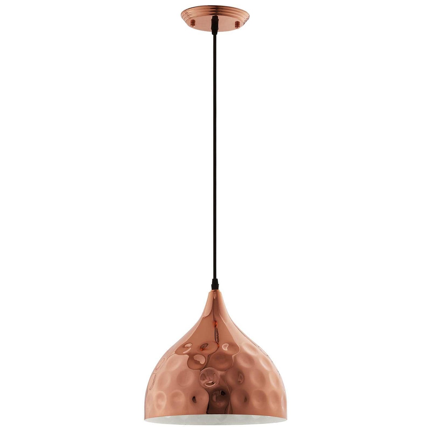 Modway Dimple 11" Bell-Shaped Rose Gold Pendant Light FredCo