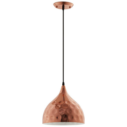 Modway Dimple 11" Bell-Shaped Rose Gold Pendant Light FredCo
