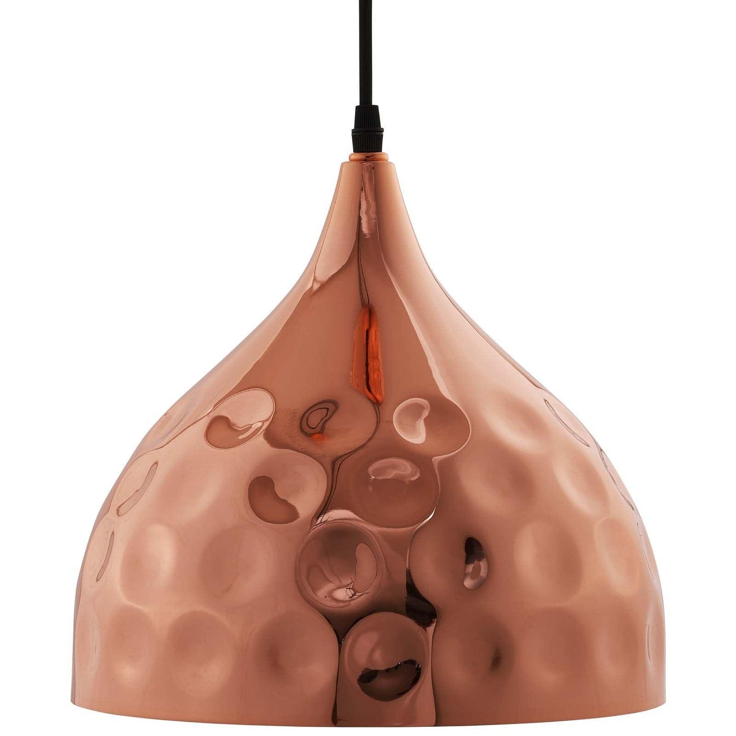Modway Dimple 11" Bell-Shaped Rose Gold Pendant Light FredCo