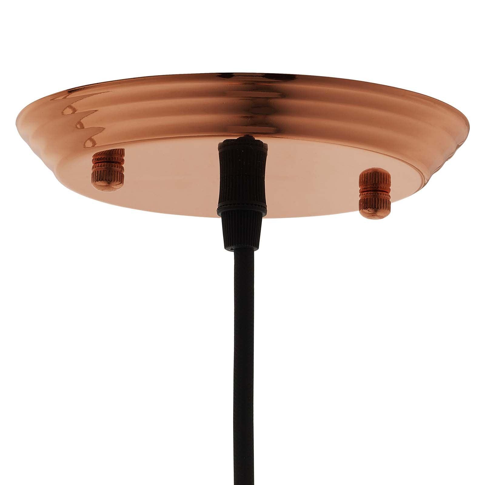 Modway Dimple 6.5" Bell-Shaped Rose Gold Pendant Light FredCo