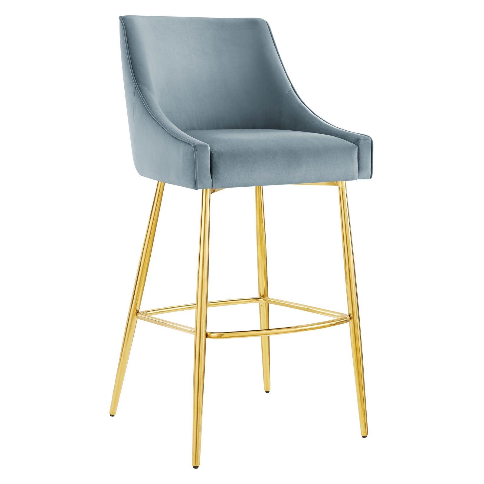 Modway Discern Performance Velvet Bar Stool FredCo