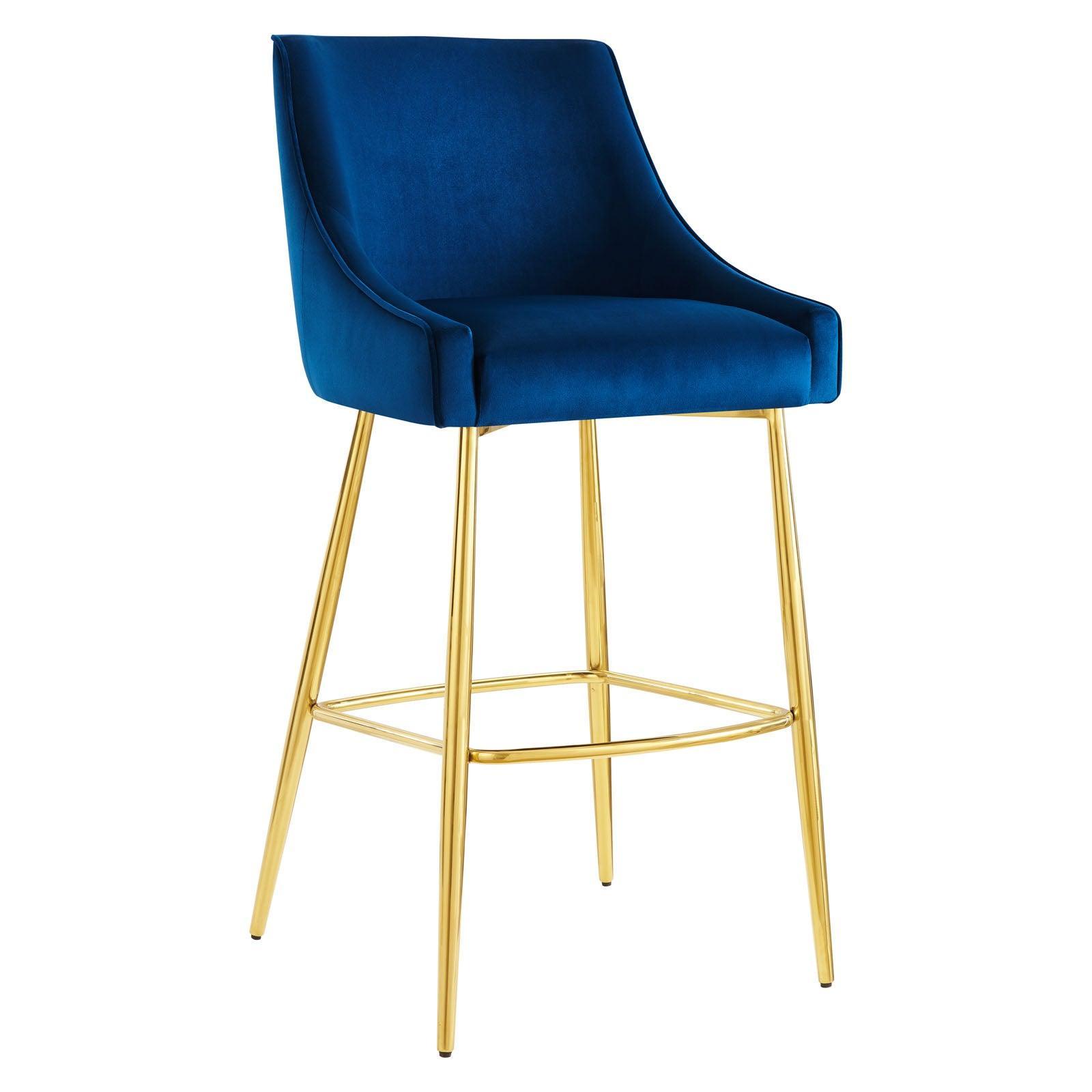 Modway Discern Performance Velvet Bar Stool FredCo