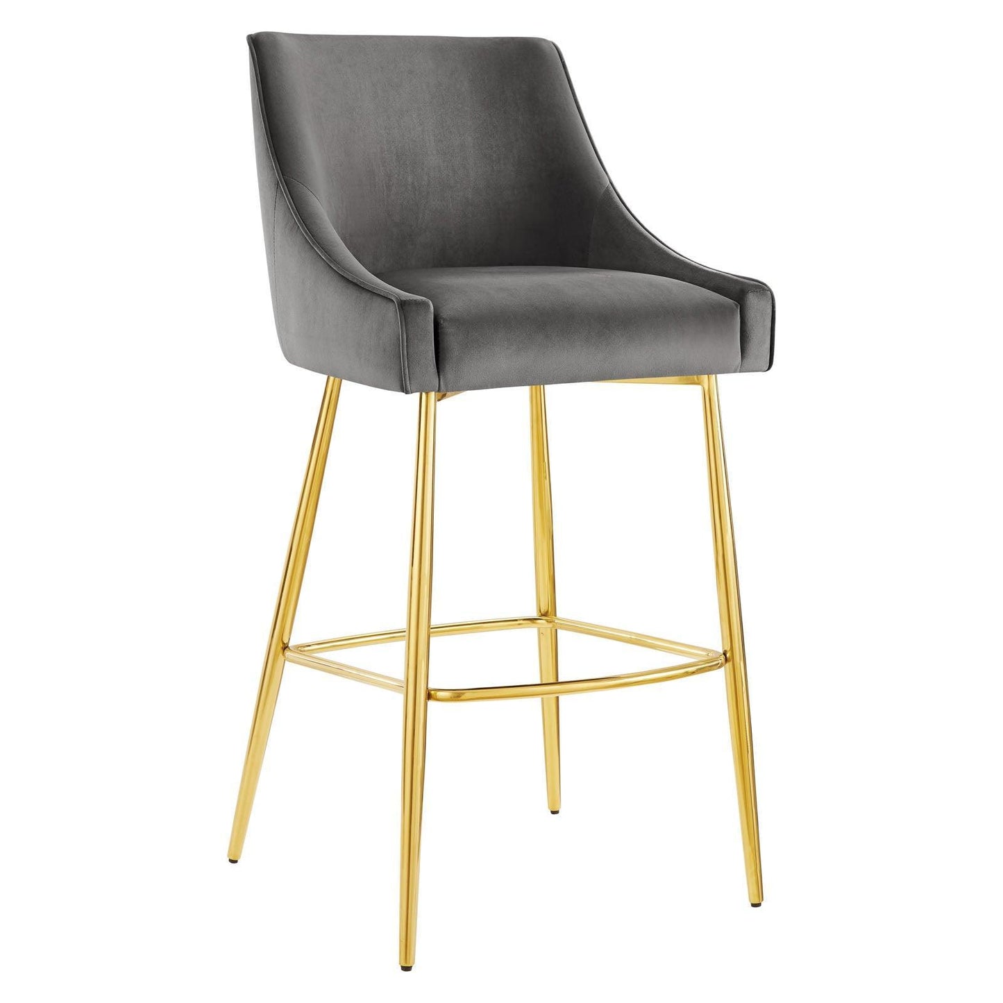 Modway Discern Performance Velvet Bar Stool FredCo