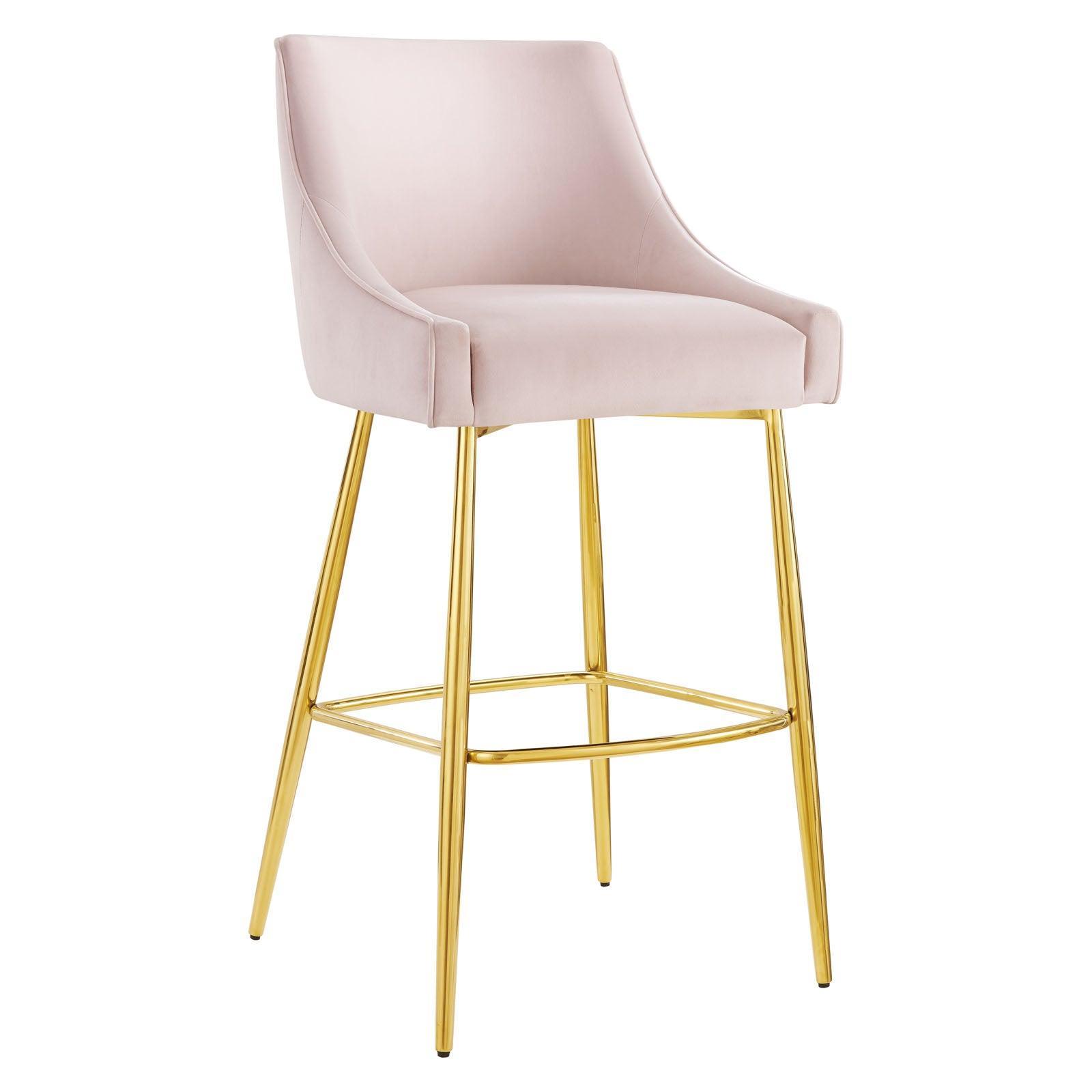 Modway Discern Performance Velvet Bar Stool FredCo