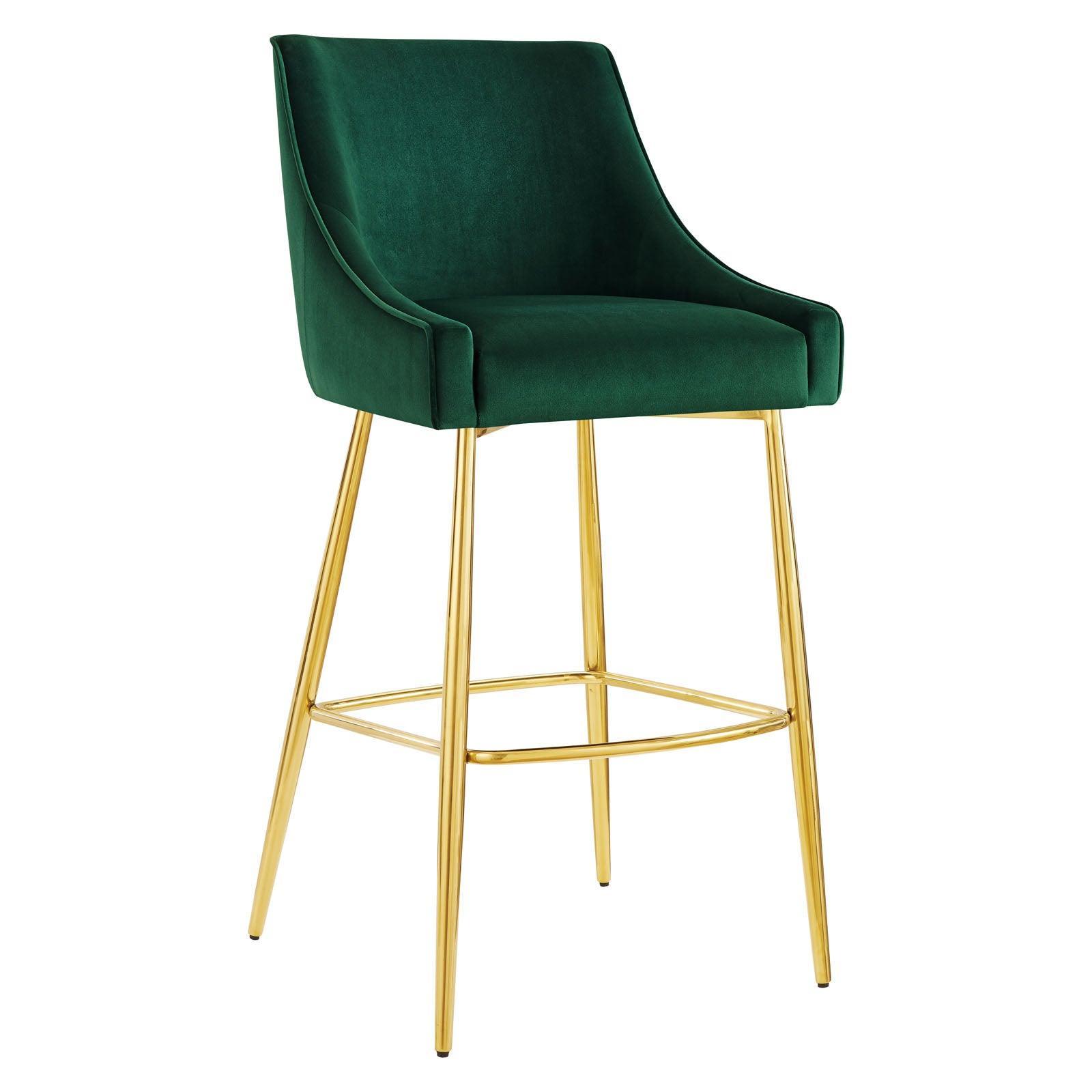 Modway Discern Performance Velvet Bar Stool FredCo