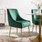 Modway Discern Pleated Back Upholstered Performance Velvet Dining Chair FredCo