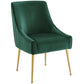 Modway Discern Pleated Back Upholstered Performance Velvet Dining Chair Set of 2 FredCo