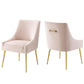 Modway Discern Upholstered Performance Velvet Dining Chair Set of 2 FredCo