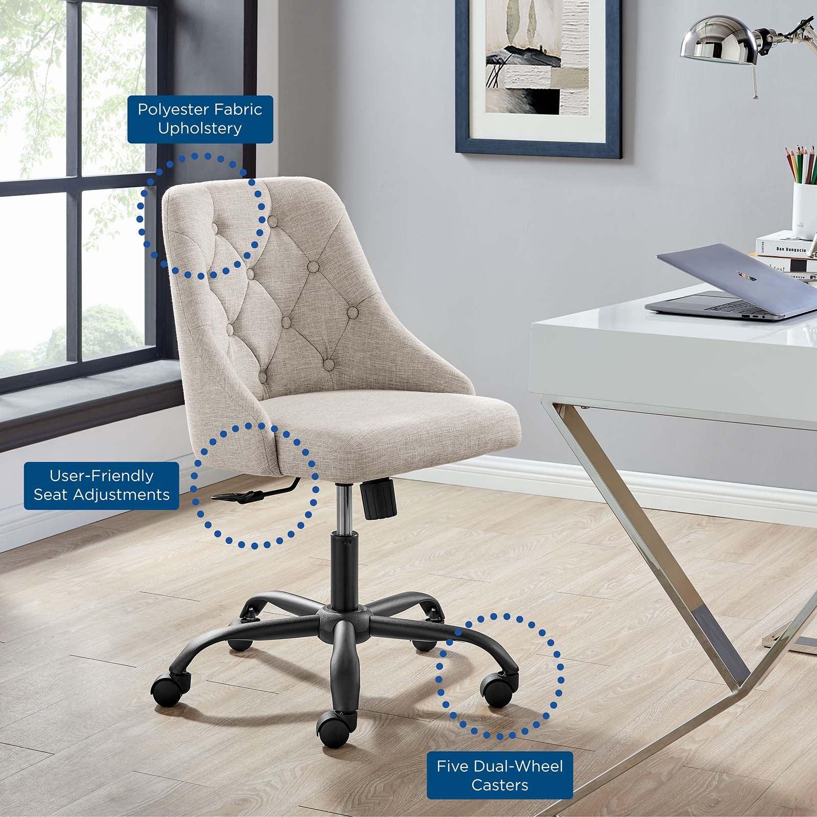 Modway Distinct Tufted Swivel Upholstered Office Chair FredCo