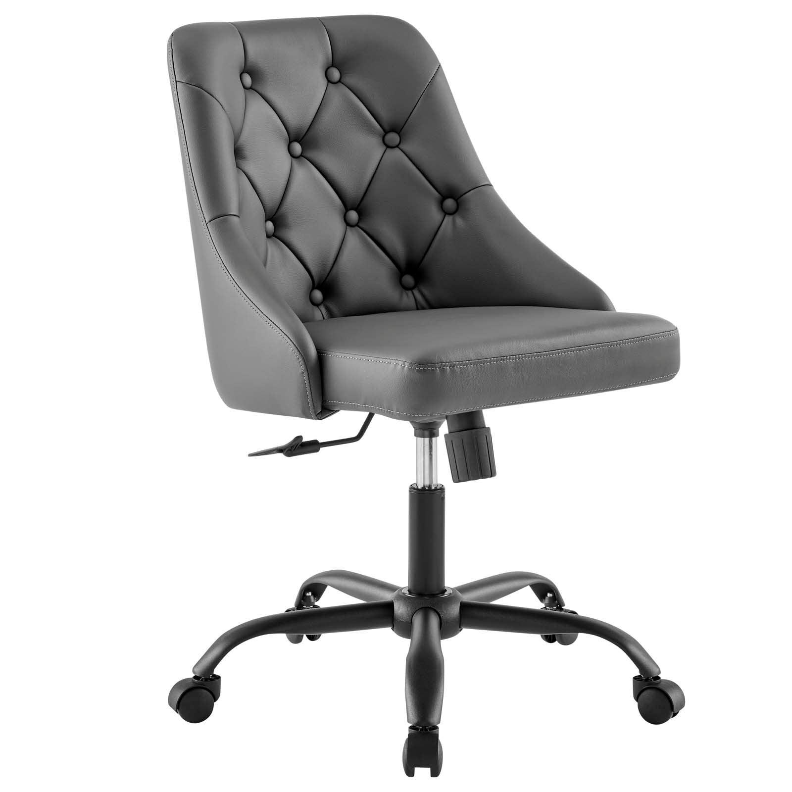 Modway Distinct Tufted Swivel Vegan Leather Office Chair FredCo