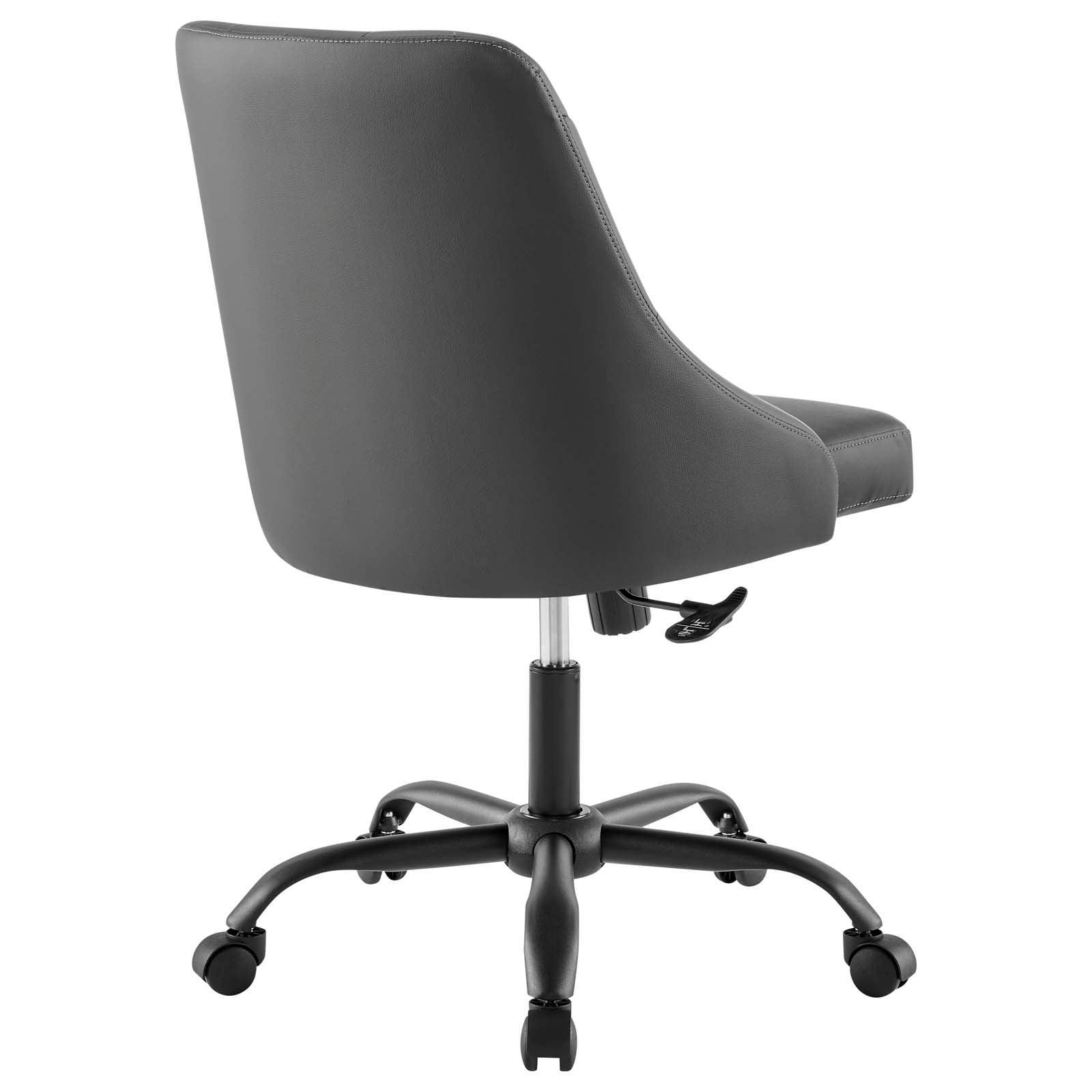 Modway Distinct Tufted Swivel Vegan Leather Office Chair FredCo