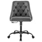 Modway Distinct Tufted Swivel Vegan Leather Office Chair FredCo