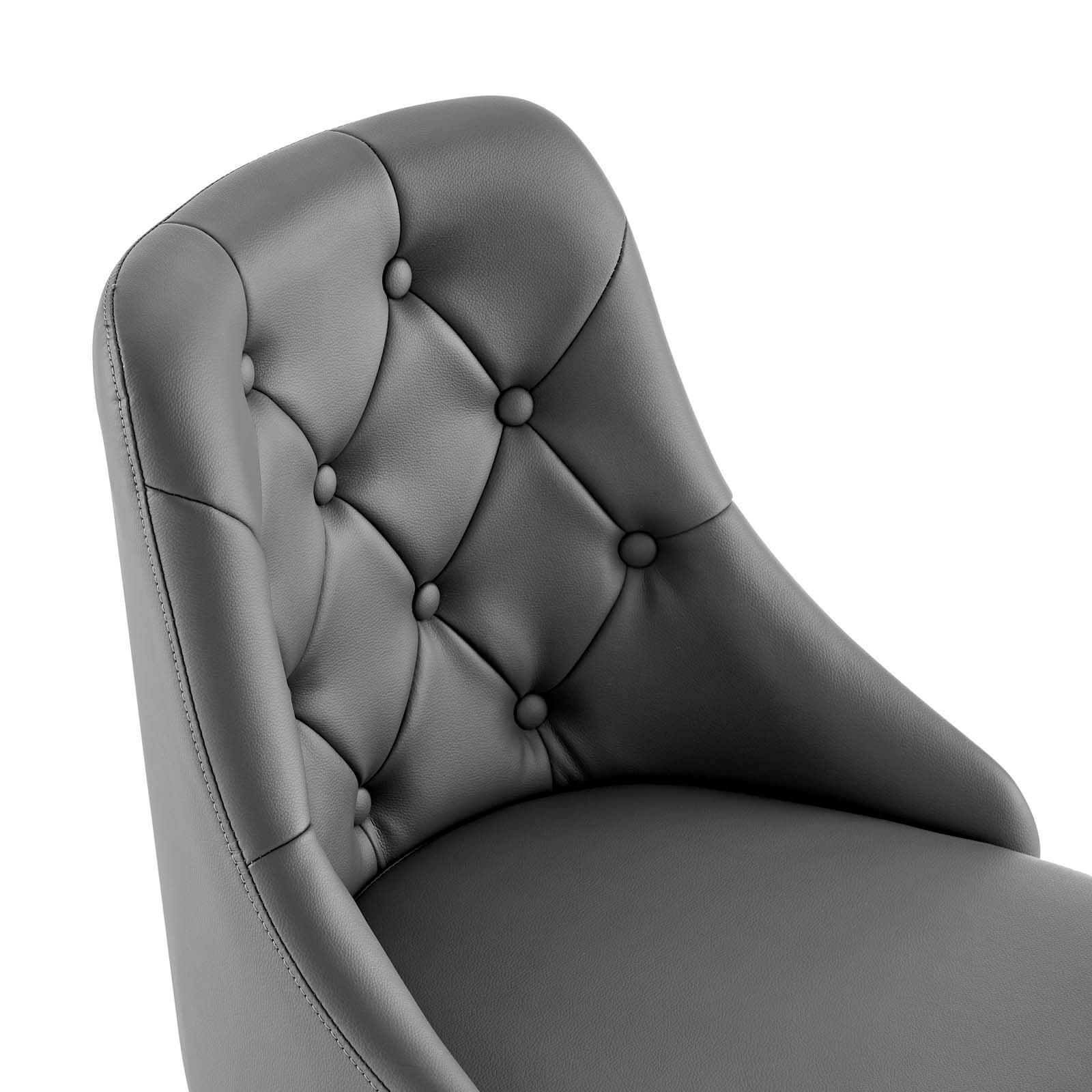 Modway Distinct Tufted Swivel Vegan Leather Office Chair FredCo