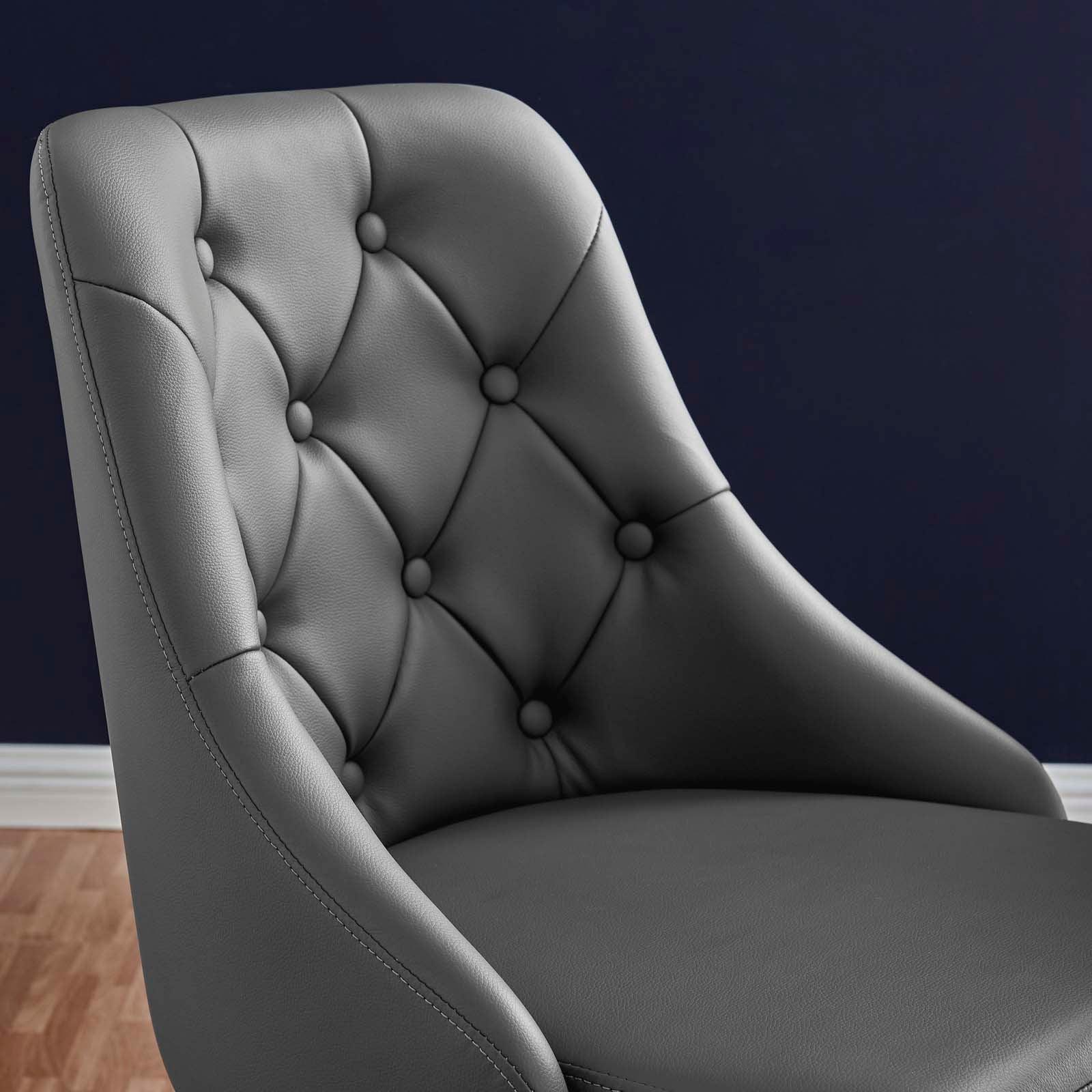 Modway Distinct Tufted Swivel Vegan Leather Office Chair FredCo