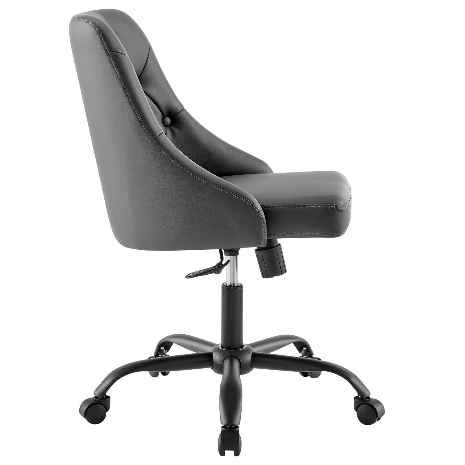 Modway Distinct Tufted Swivel Vegan Leather Office Chair FredCo