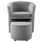 Modway Divulge Performance Velvet Arm Chair and Ottoman Set FredCo