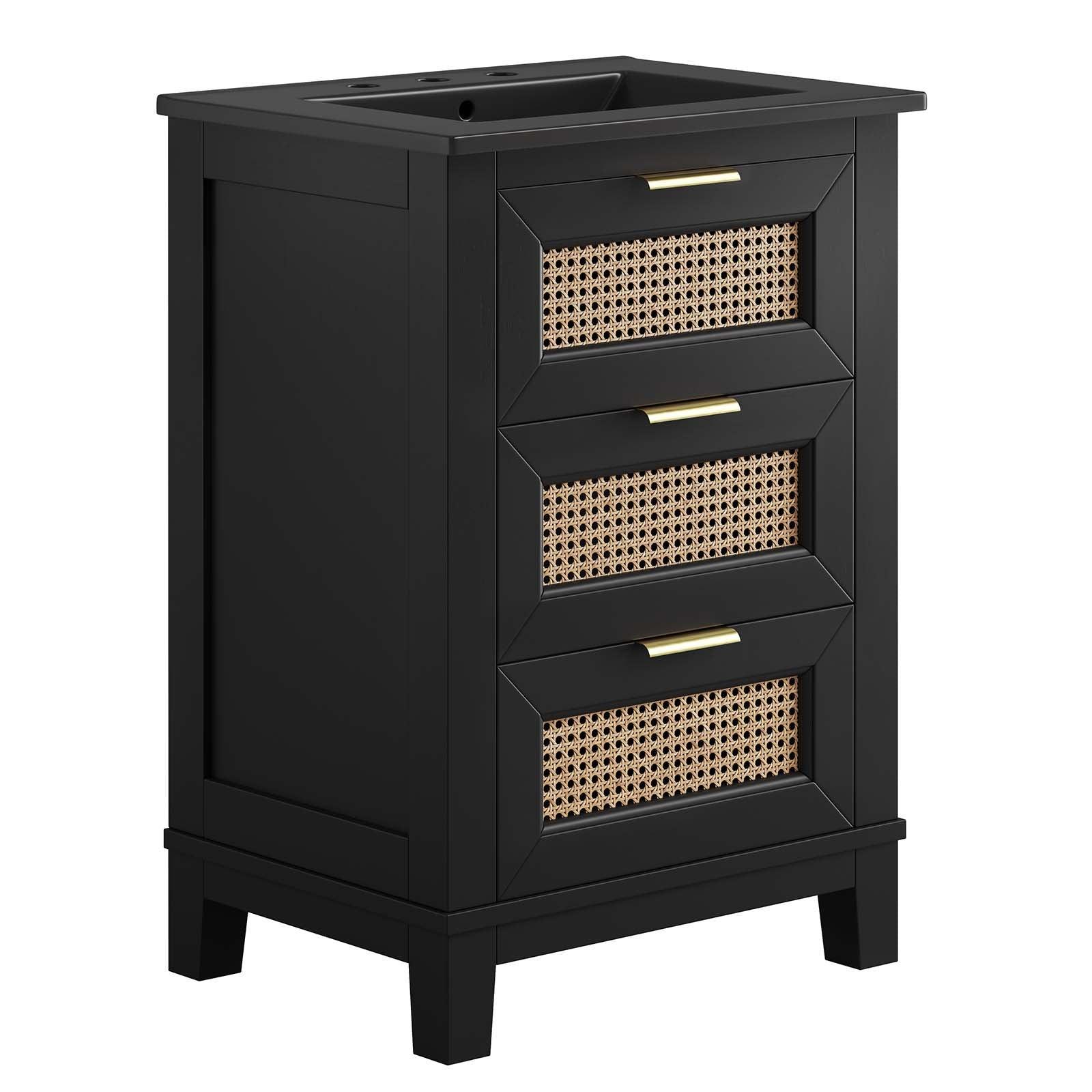 Modway Dixie 24” Solid Wood Bathroom Vanity Cabinet, EEI-6724 FredCo