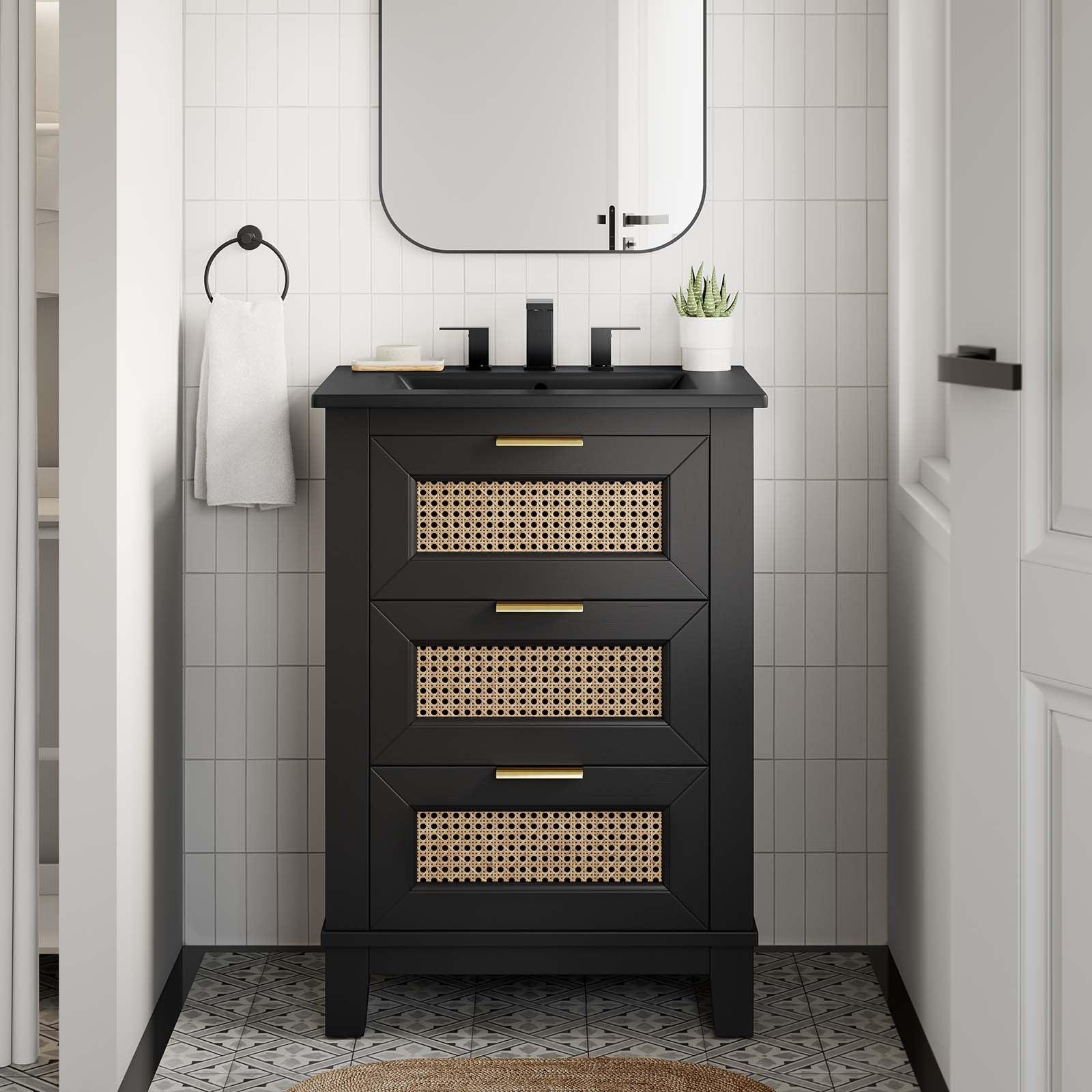 Modway Dixie 24” Solid Wood Bathroom Vanity Cabinet, EEI-6724 FredCo