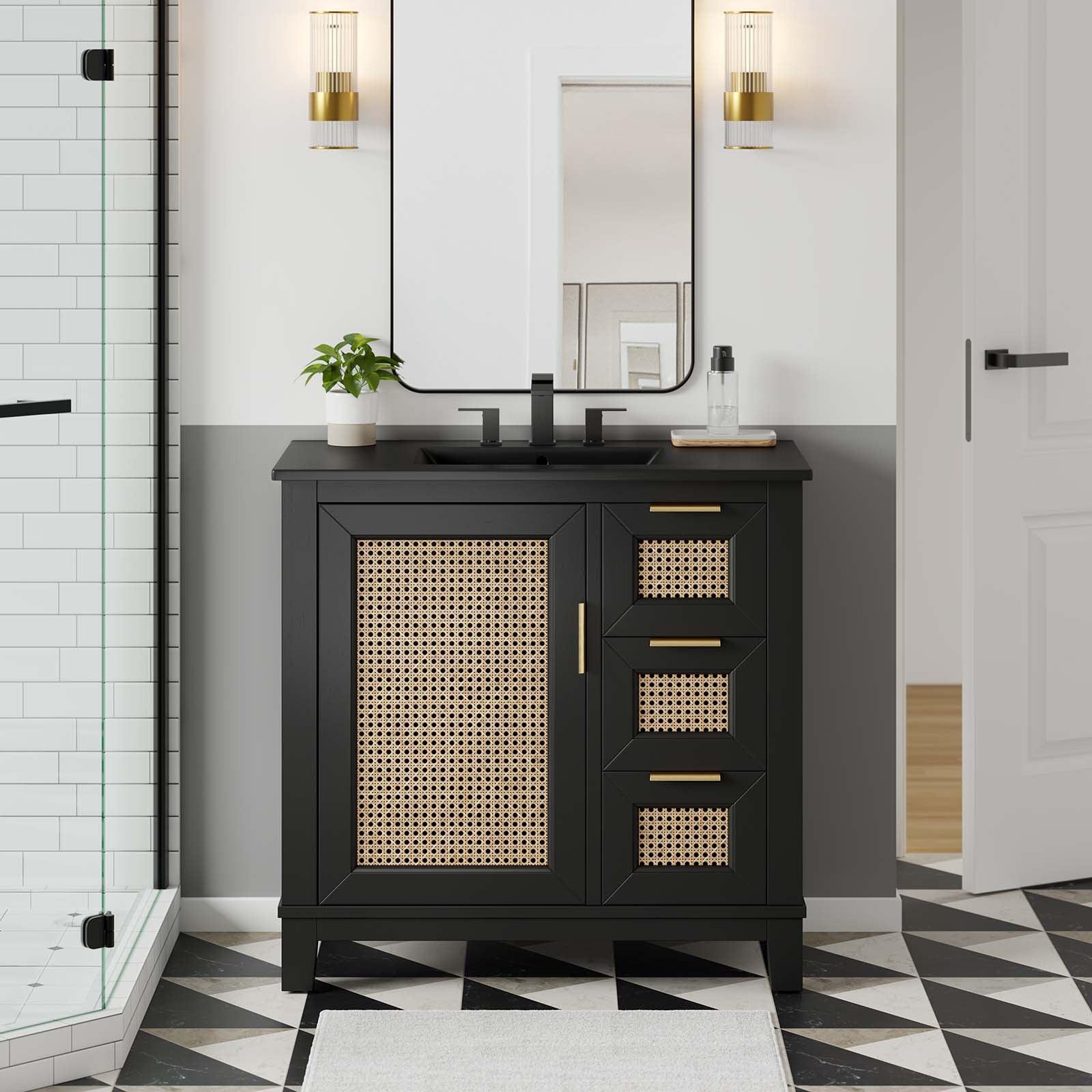 Modway Dixie 36” Solid Wood Bathroom Vanity Cabinet, EEI-6726 FredCo