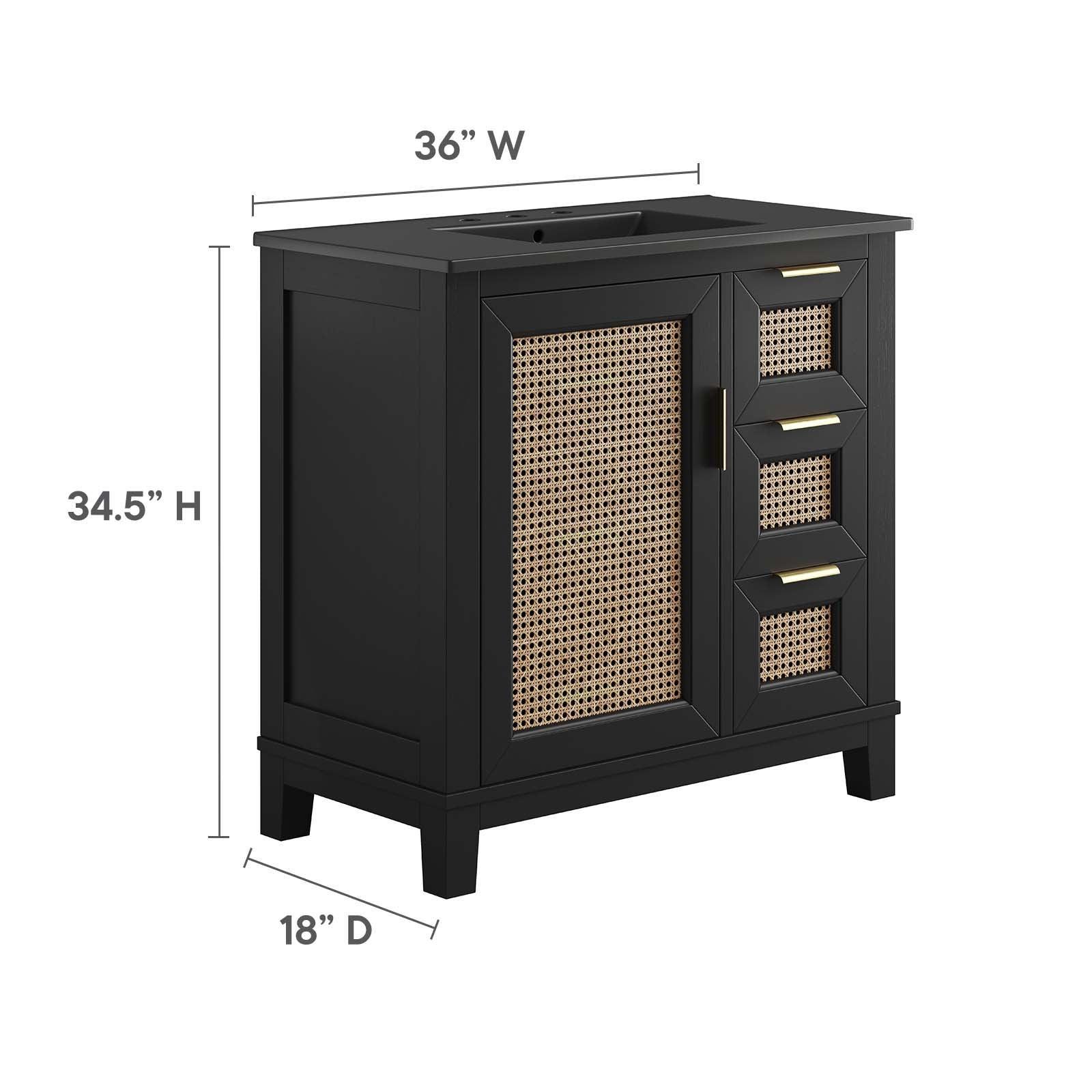 Modway Dixie 36” Solid Wood Bathroom Vanity Cabinet, EEI-6726 FredCo