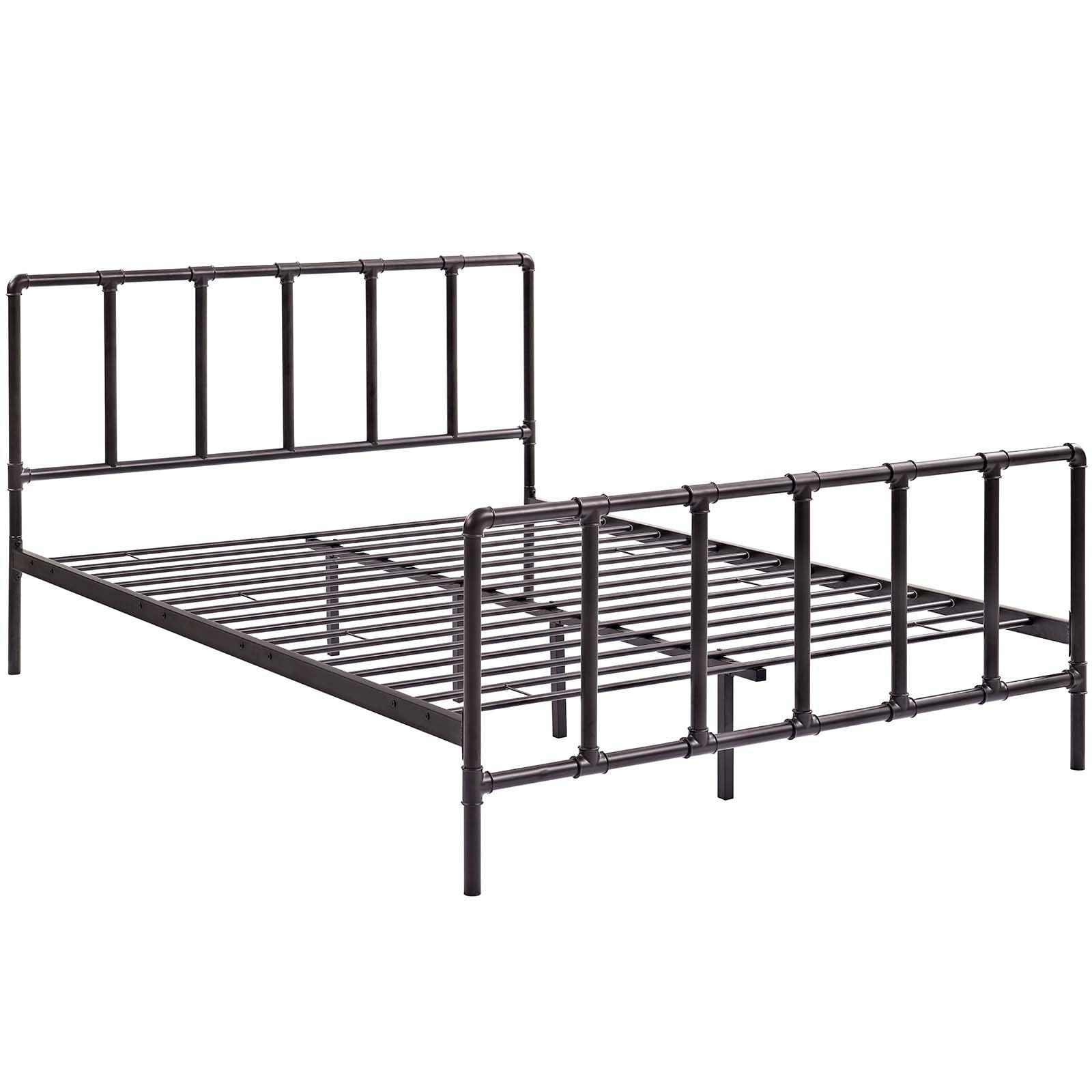Modway Dower Queen Stainless Steel Bed FredCo