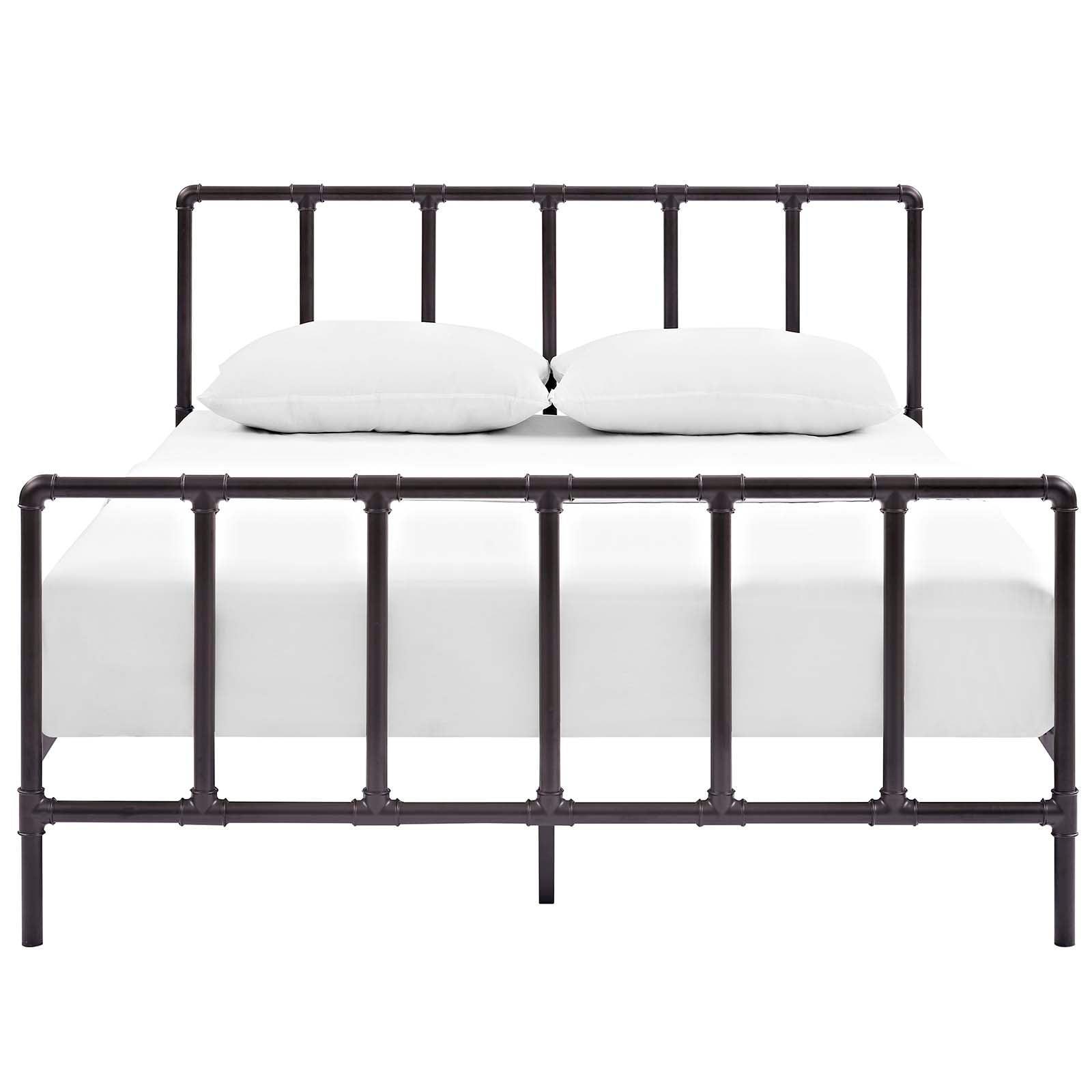 Modway Dower Queen Stainless Steel Bed FredCo