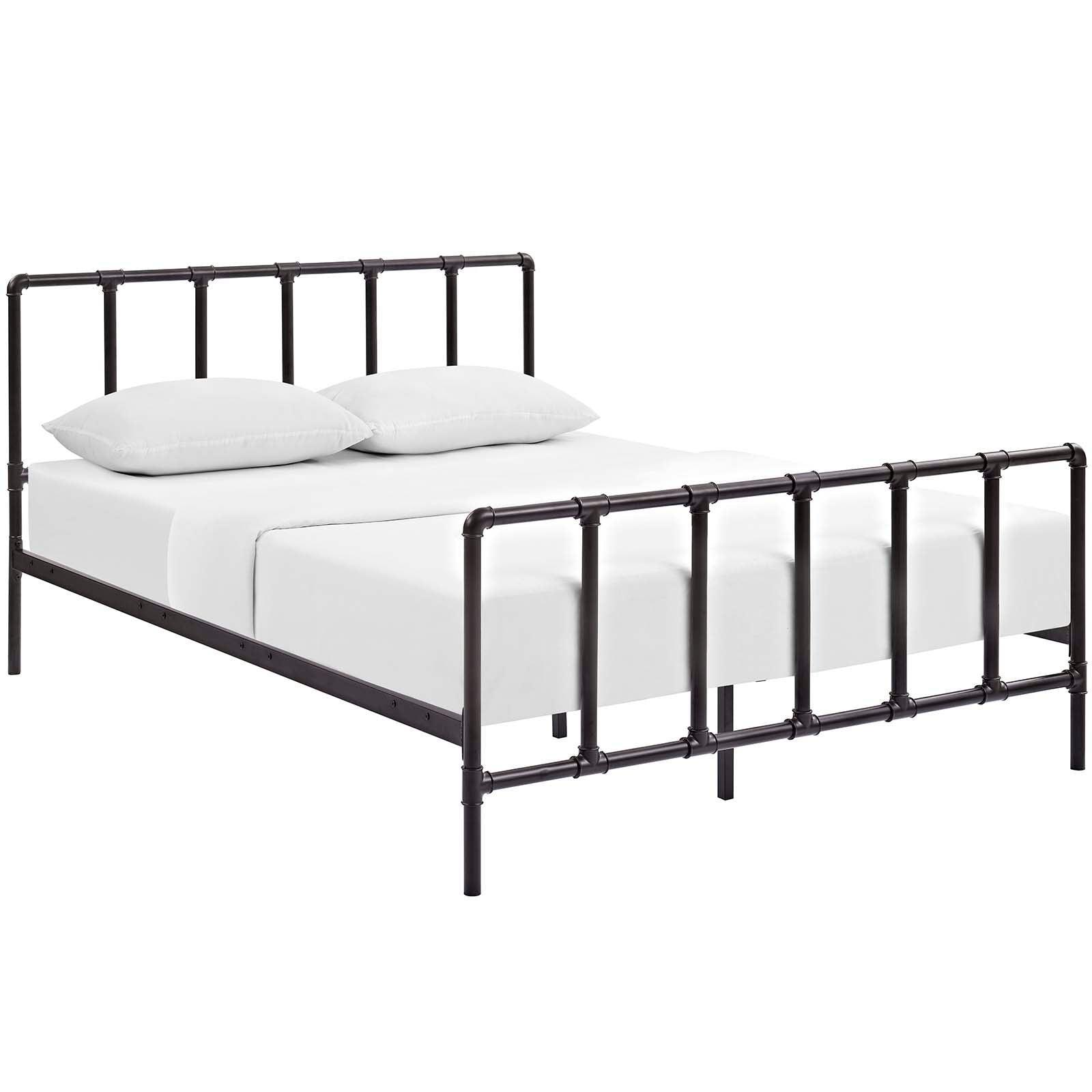 Modway Dower Queen Stainless Steel Bed FredCo