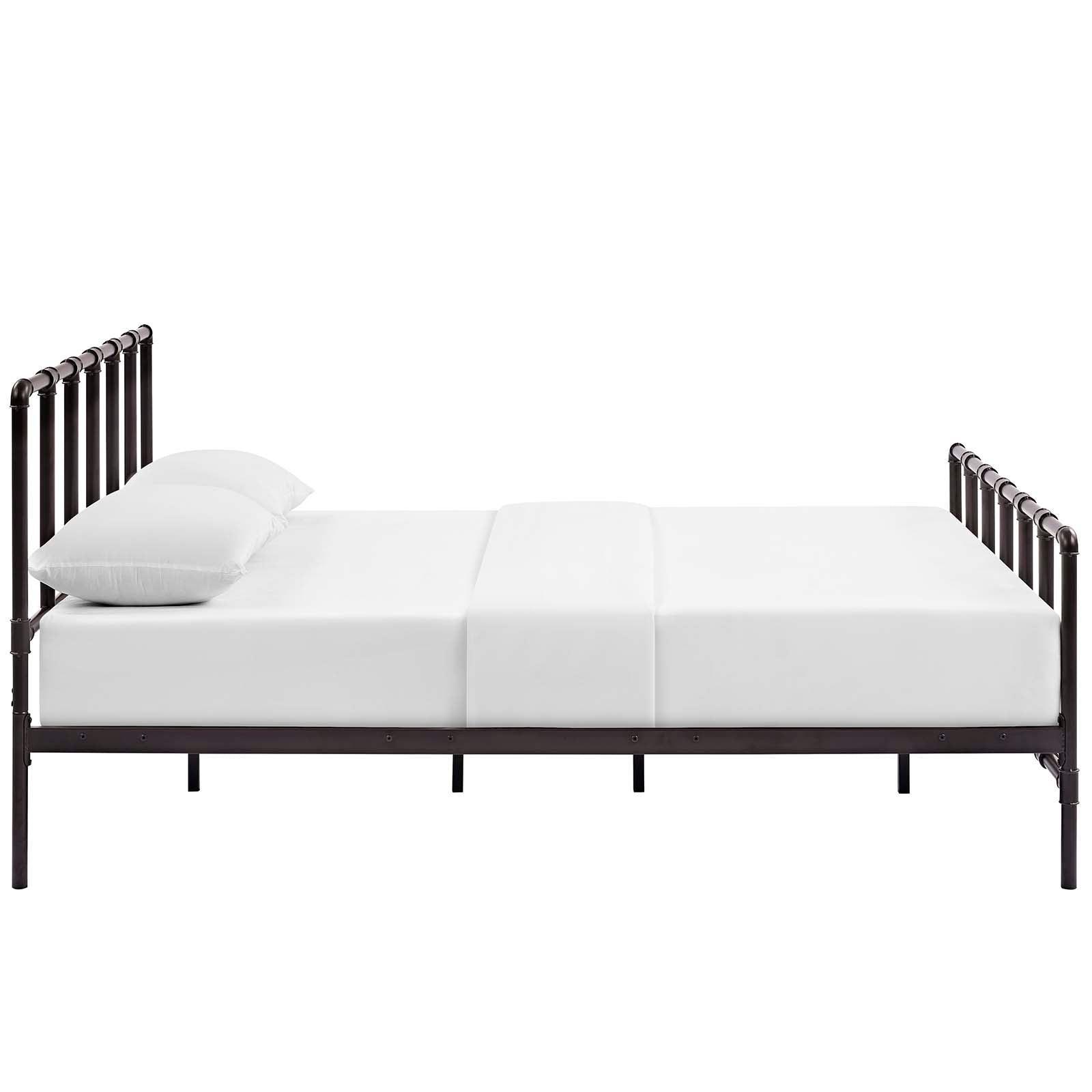 Modway Dower Queen Stainless Steel Bed FredCo