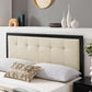 Modway Draper Tufted Twin Fabric and Wood Headboard FredCo