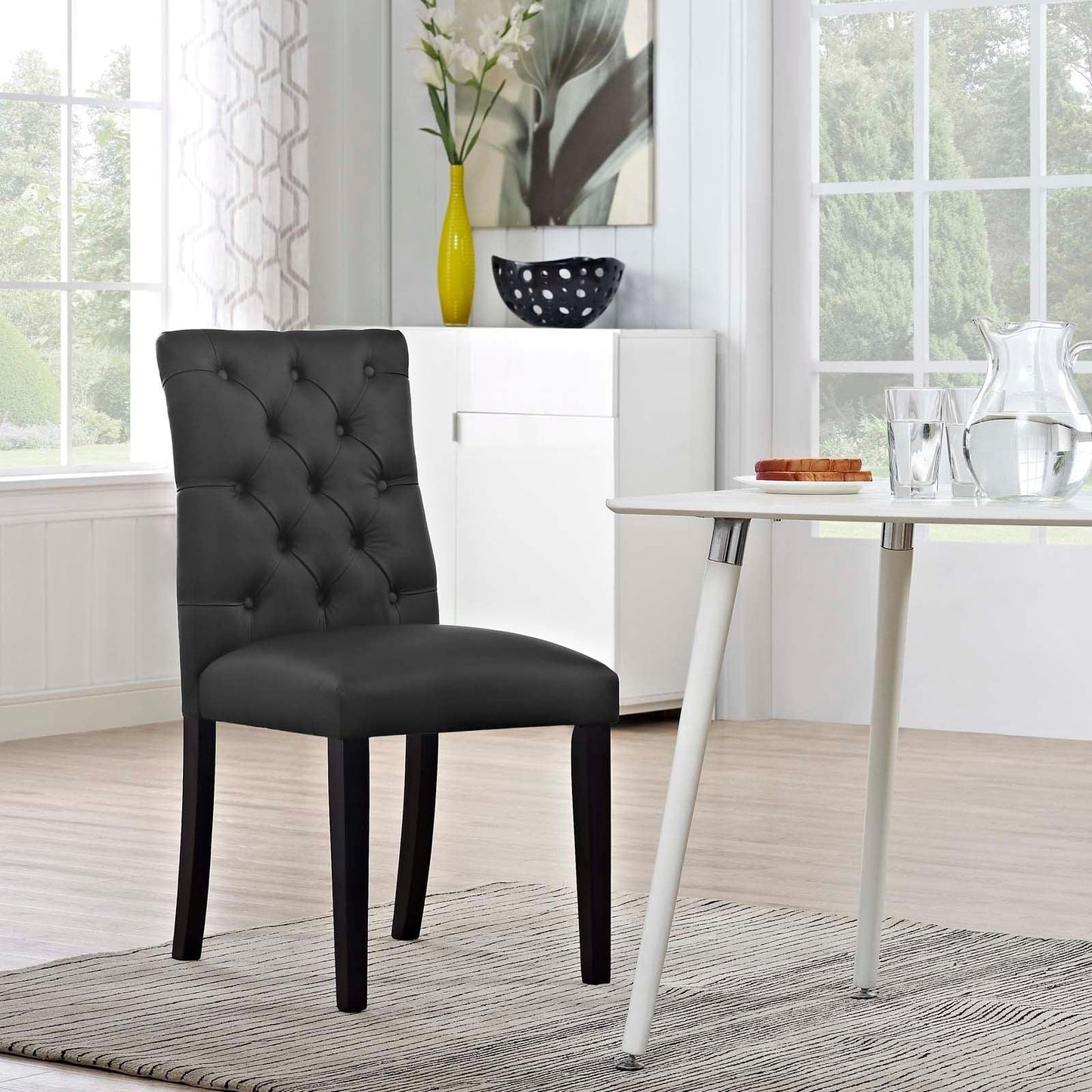 Modway Duchess Button Tufted Vegan Leather Dining Chair FredCo