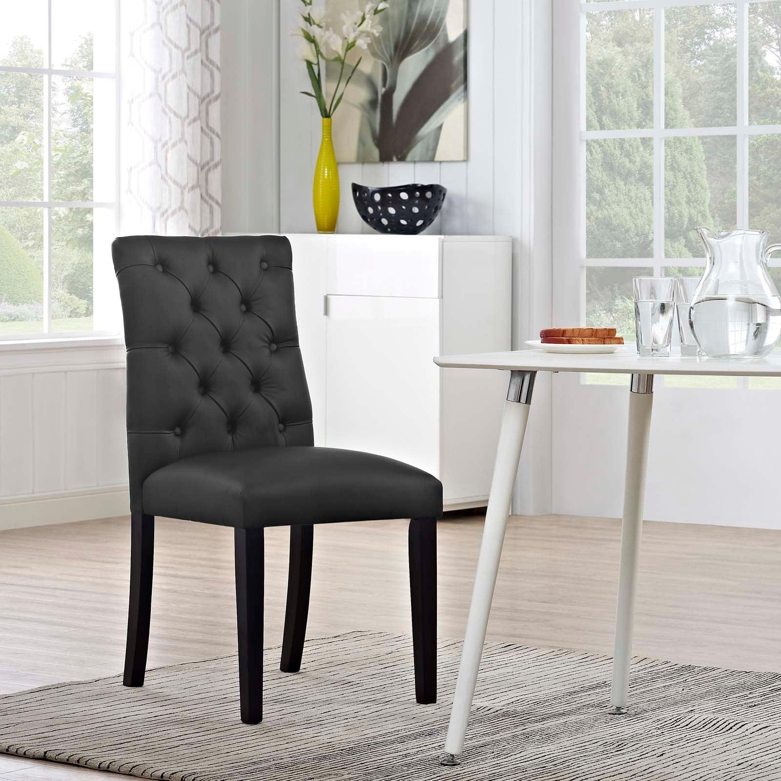 Modway Duchess Button Tufted Vegan Leather Dining Chair FredCo