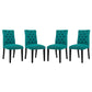 Modway Duchess Dining Chair Fabric Set of 4 FredCo