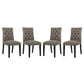 Modway Duchess Dining Chair Fabric Set of 4 FredCo