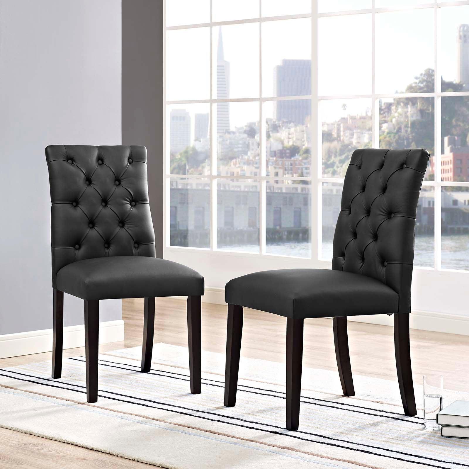 Modway Duchess Dining Chair Vinyl Set of 2 FredCo