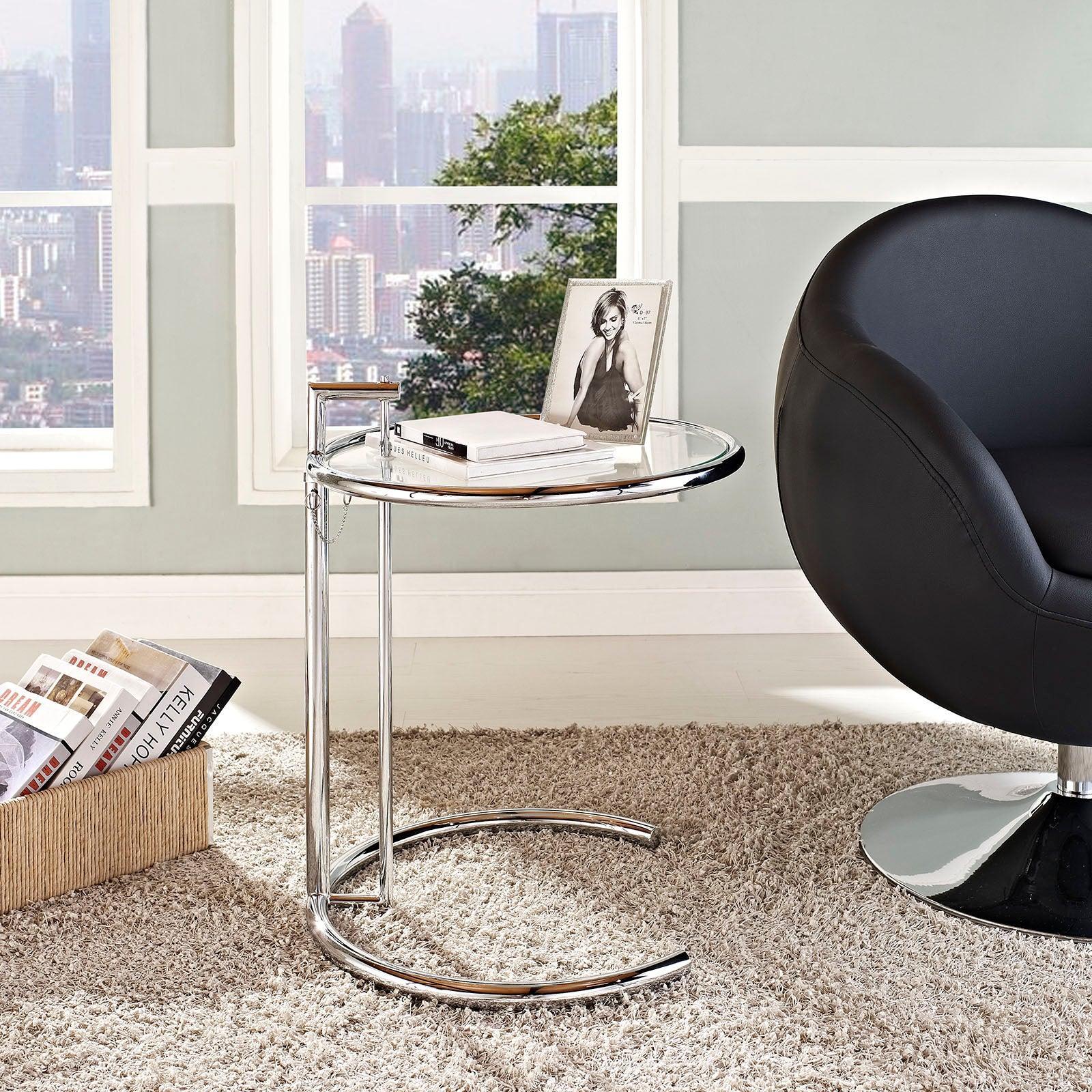 Modway Eileen Gray Chrome Stainless Steel End Table FredCo